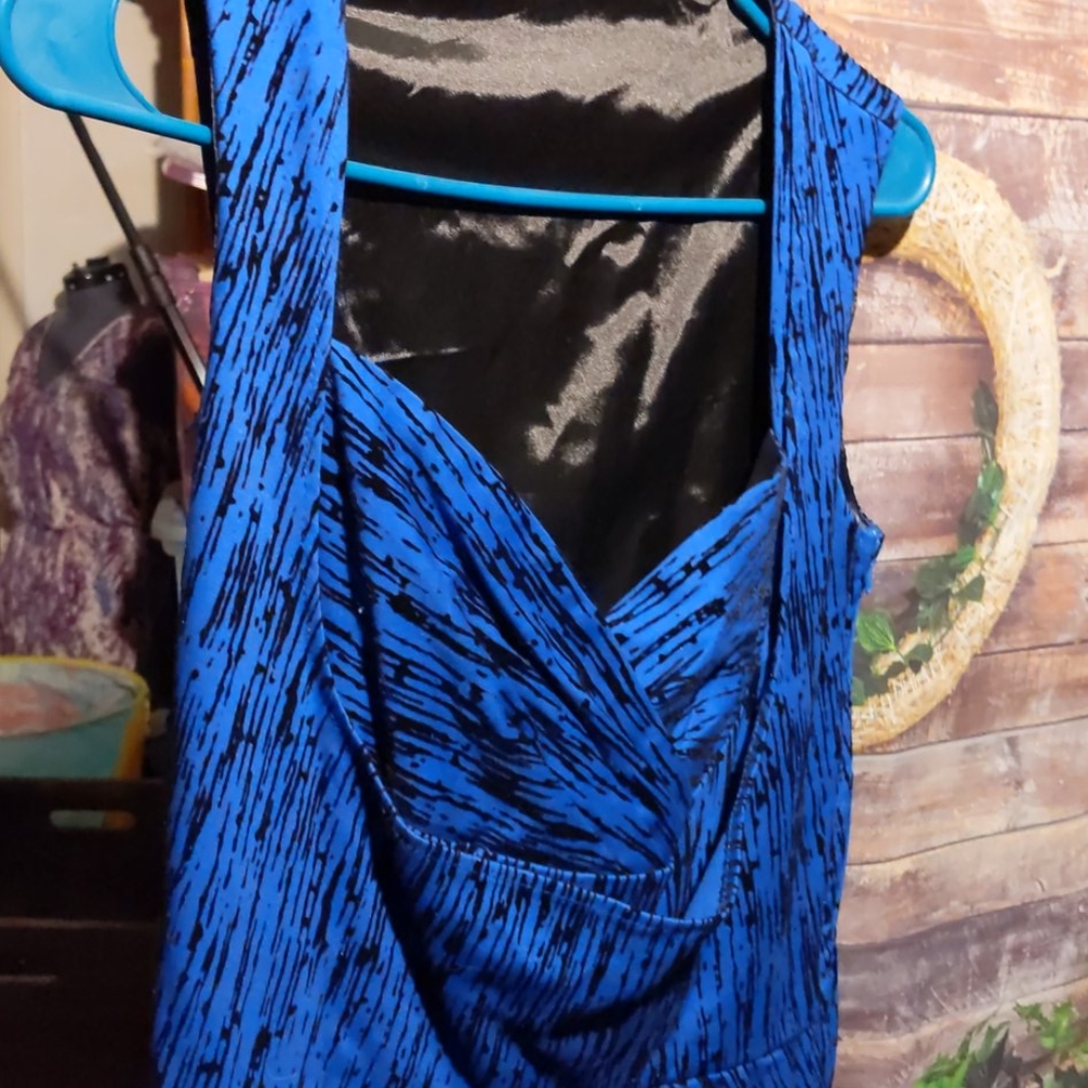 Blue pin up girl clothing size medium